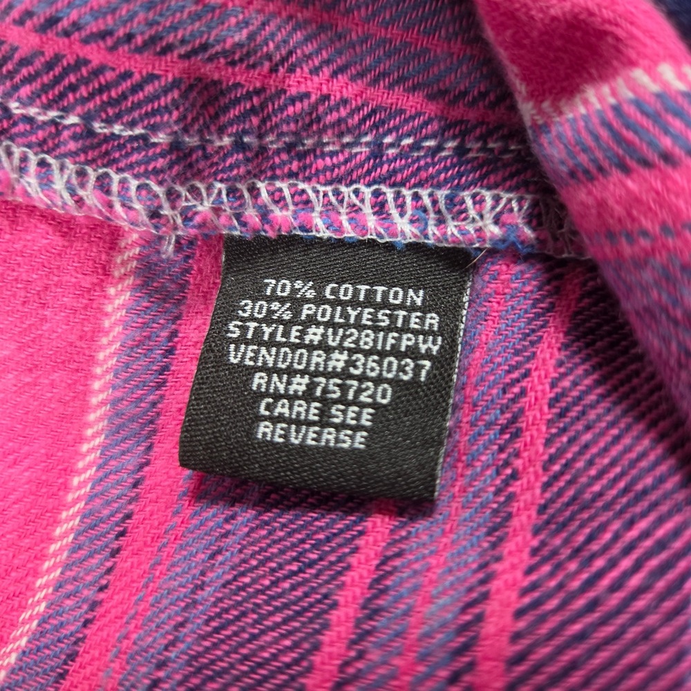 BKE Vintage Mens XL Pink Plaid Western Pearl Snap Short Sleeve Shirt - Picture 6 of 13